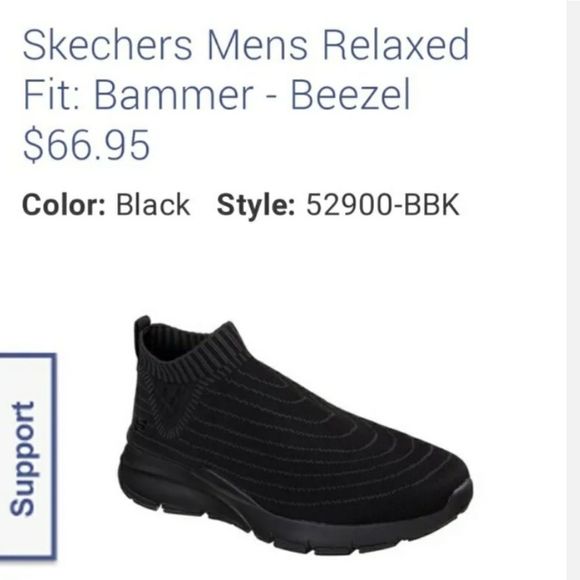 MENS SKECHERS BAMMER RELAXED FIT BEEZEL BLACK SZ 11 LIKE NEW SOLD OUT! - Picture 1 of 7